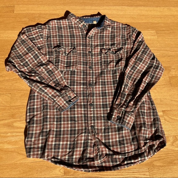 Vintage Checkered Plaid Long Sleeve Button Down Shirt - Picture 3 of 9